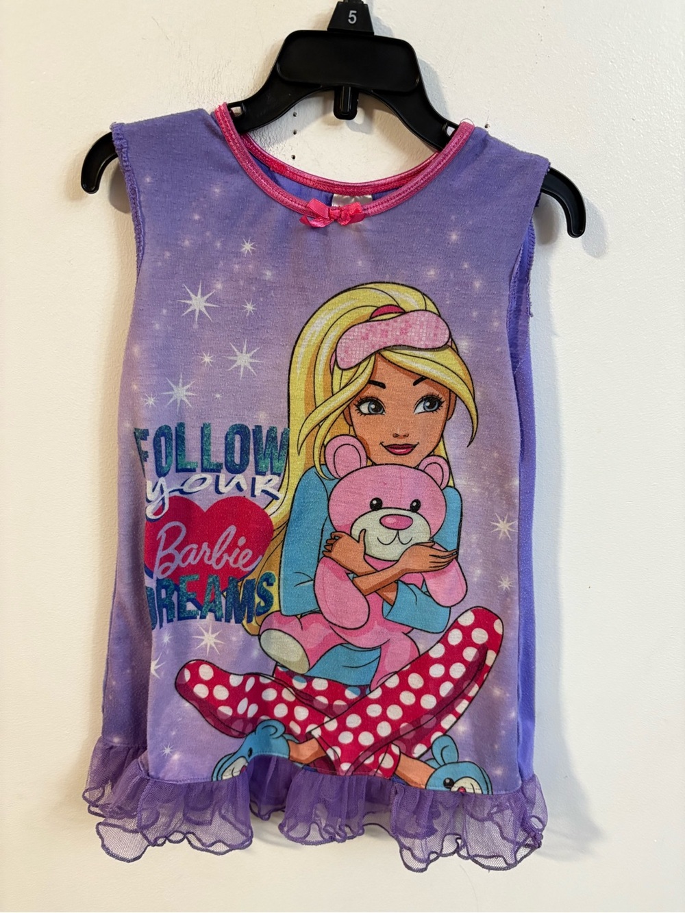 Barbie vintage Purple Sleeveless Pajama robe size 3 years
